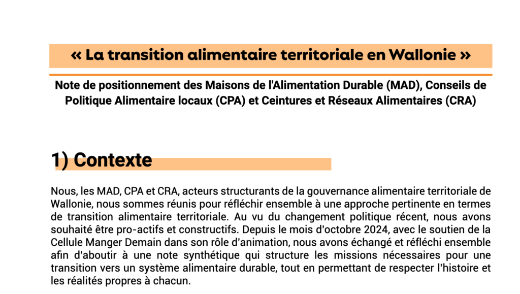 Note de positionnement 2025